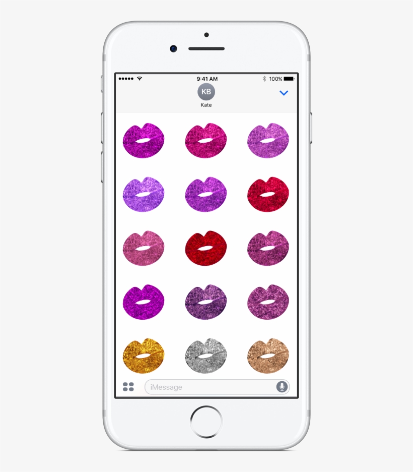 Glam Kisses Sticker Pack Available On The App Store - Circle, transparent png download