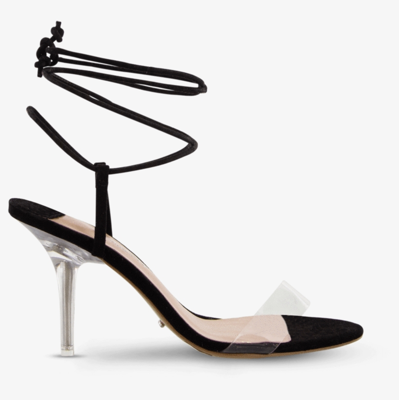 Isla Black Kid Suede Default - Sandal, transparent png download