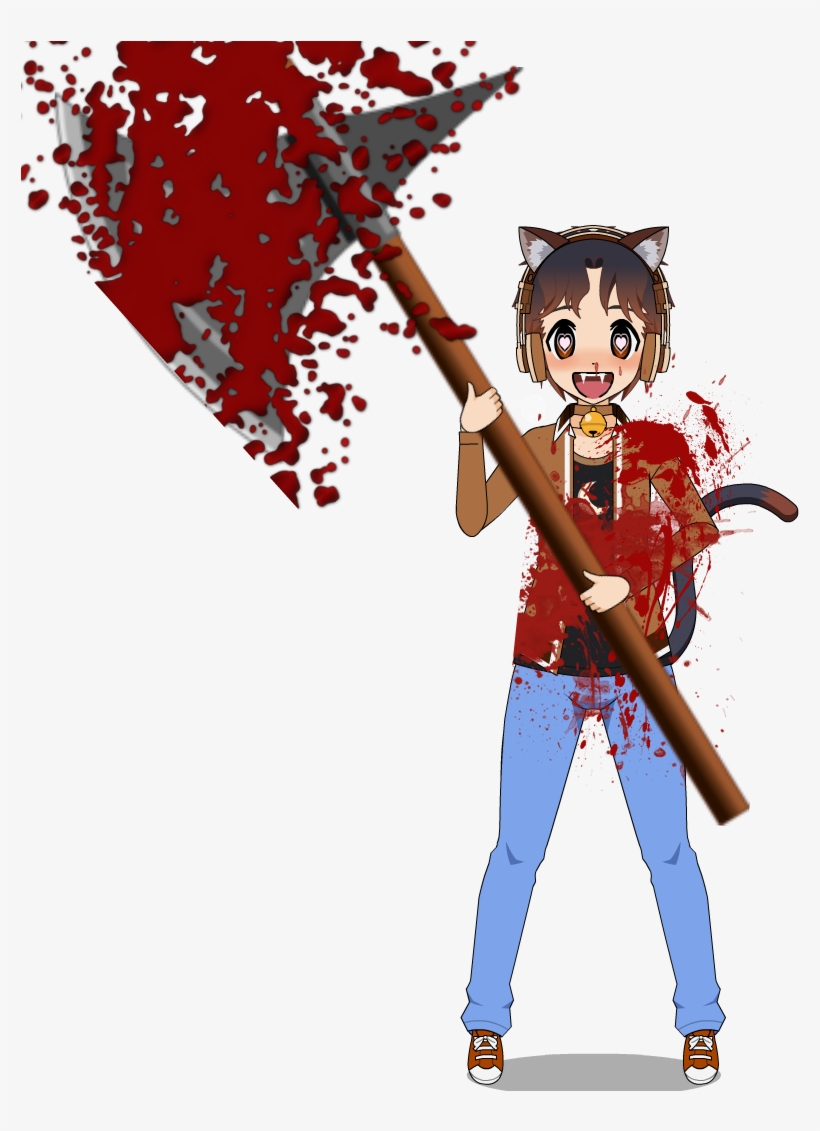 Diffrent Type Of Yandere Purin - Blood Splatter, transparent png download