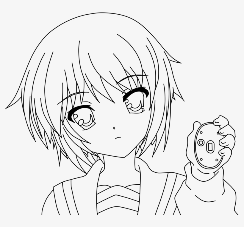 Haruhi Suzumiya Coloring Pages 3 By Debbie - Haruhi Suzumiya Coloring Pages, transparent png download