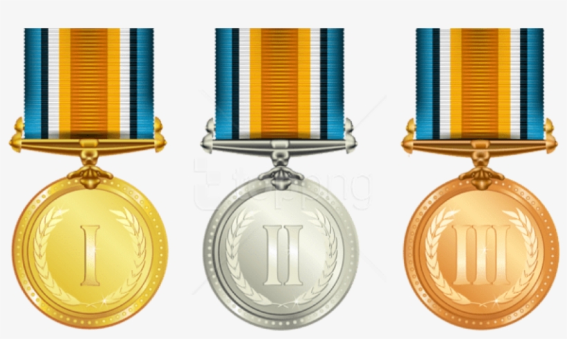Free Png Transparent Medals Set Png Images Transparent - Gold Silver Bronze Medals Png, transparent png download