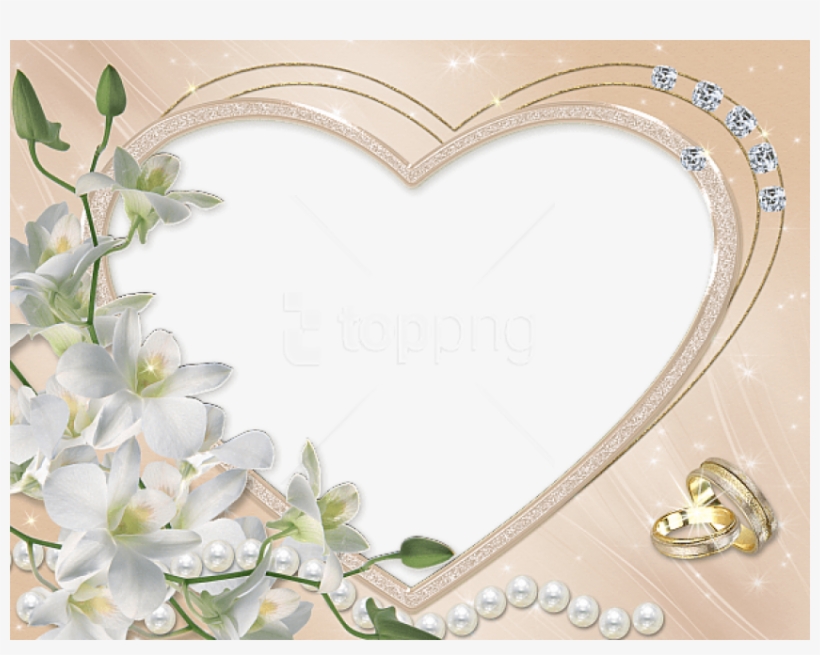 Free Png Best Stock Photos Heart Wedding Flower Transparent - Fondo De Boda Png, transparent png download