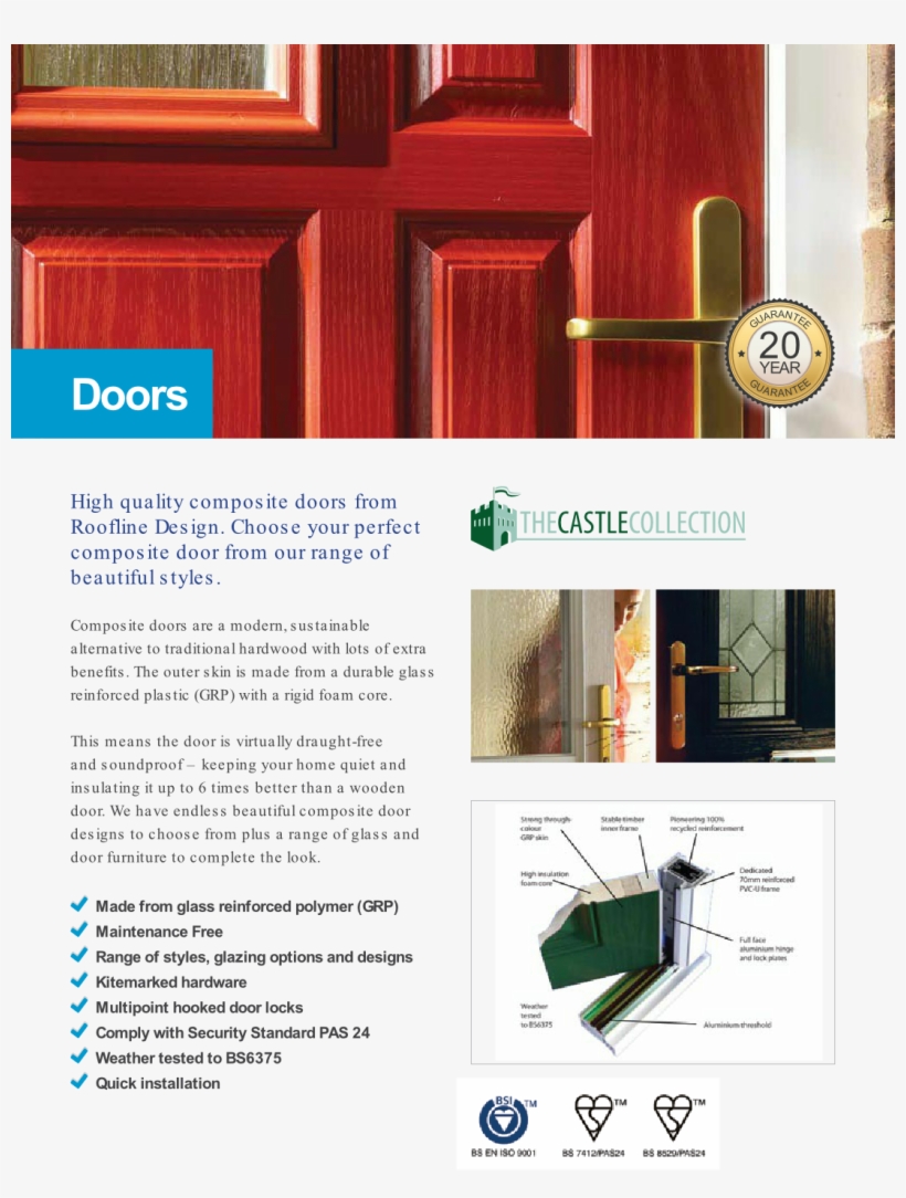 High Quality Composite Doors From Roofline Design - Plywood, transparent png download