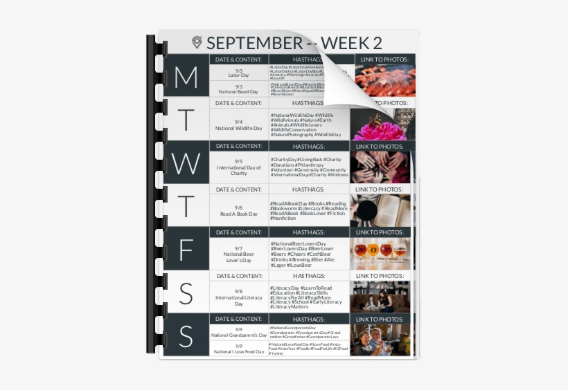 Social Media Content Calendar - Flyer, transparent png download