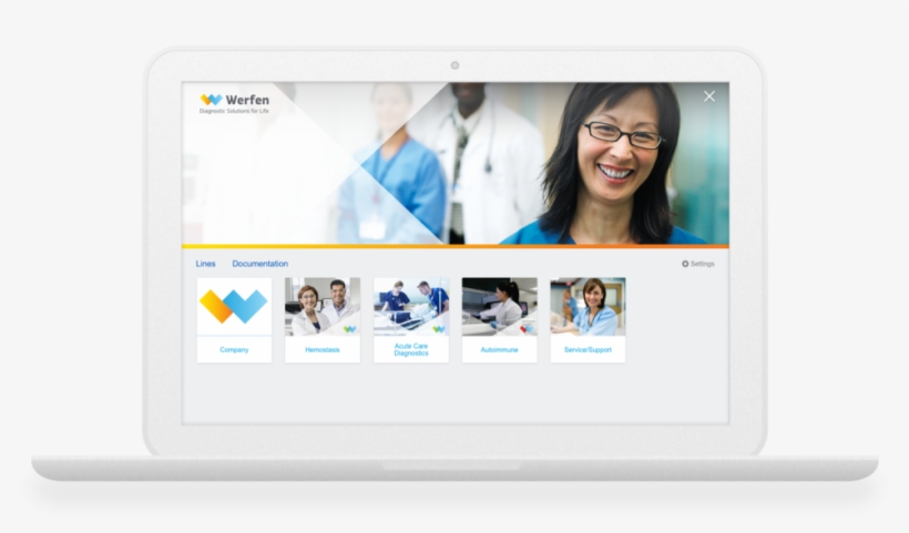 Werfen Touch Laptop Mockup, transparent png download