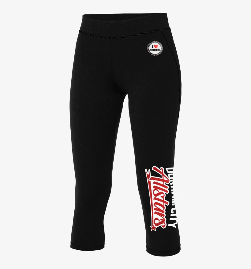Adult Black Durham City Allstars Capri Pants With Glitter - Tights, transparent png download