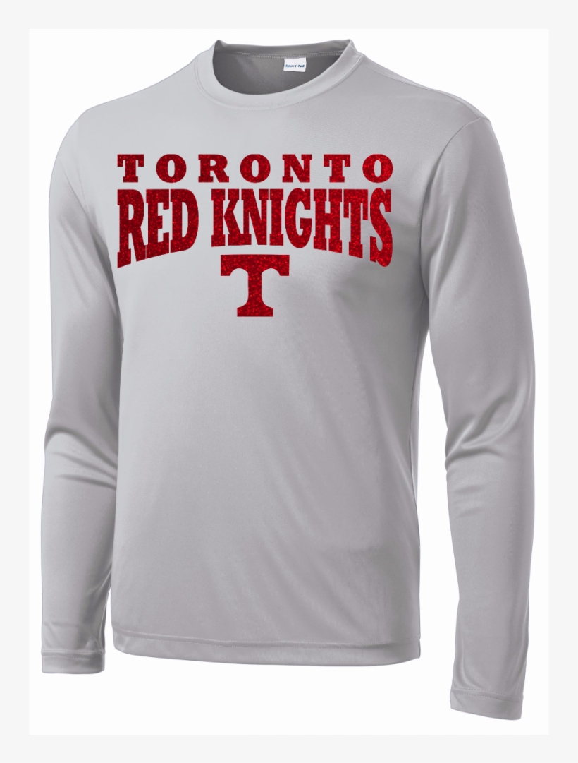 Toronto Red Knights Glitter Design 01 Long Sleeve Competitor - Long-sleeved T-shirt, transparent png download