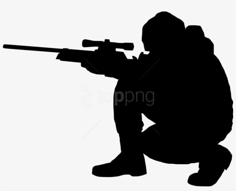Free Png Sniper Shooter Silhouette Png - Sniper Png, transparent png download