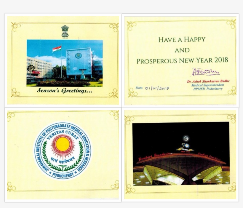 Happy New Year Greetings From Medical Superintendent - Jawaharlal Institute Of Postgraduate Medical Education, transparent png download