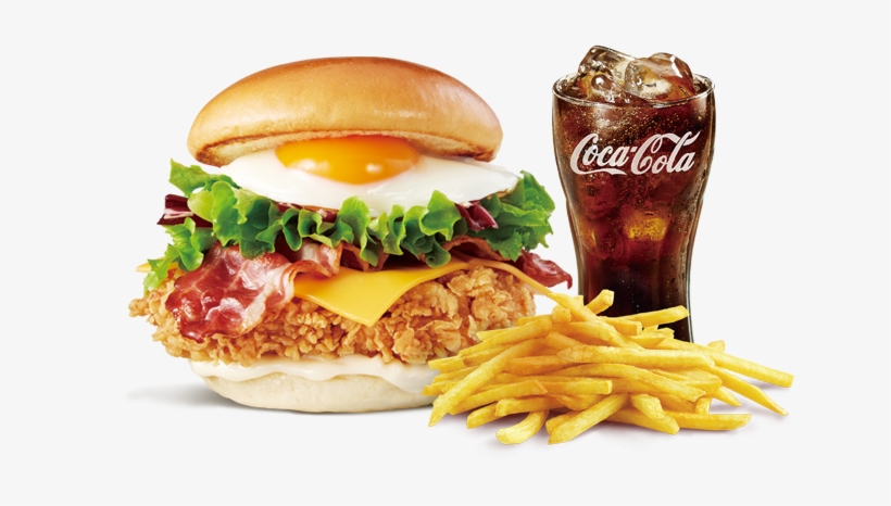 Chicken, Egg And Bacon Set - French Fries, transparent png download