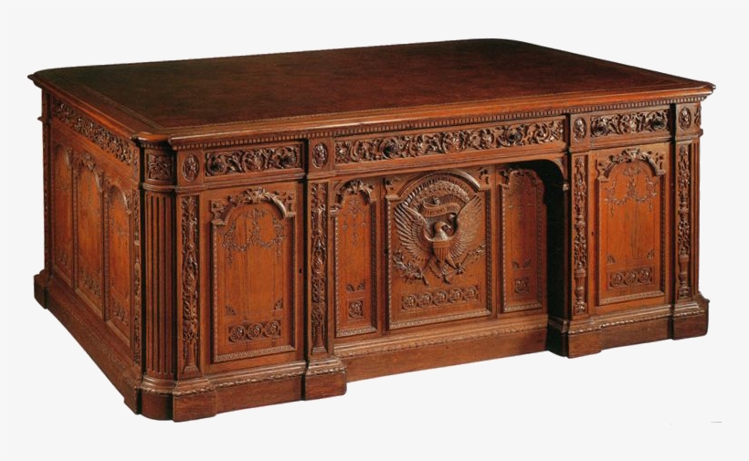 Strong Wood Carved Desk - Resolute Desk, transparent png download