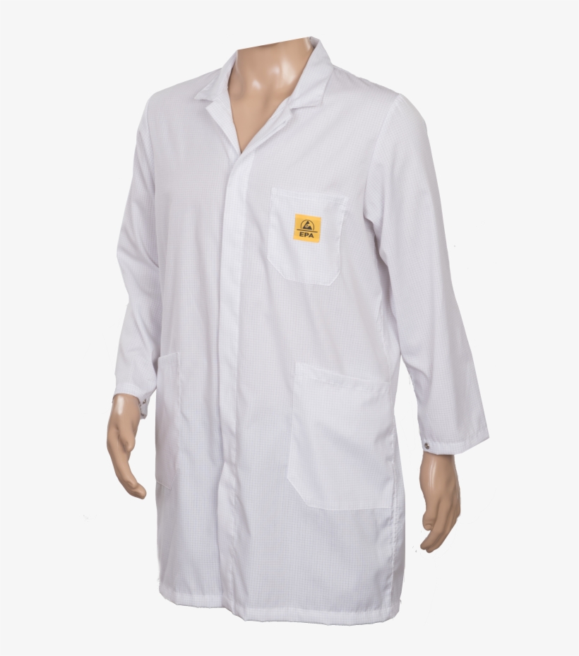 Esd Lab Coat White - White Coat, transparent png download
