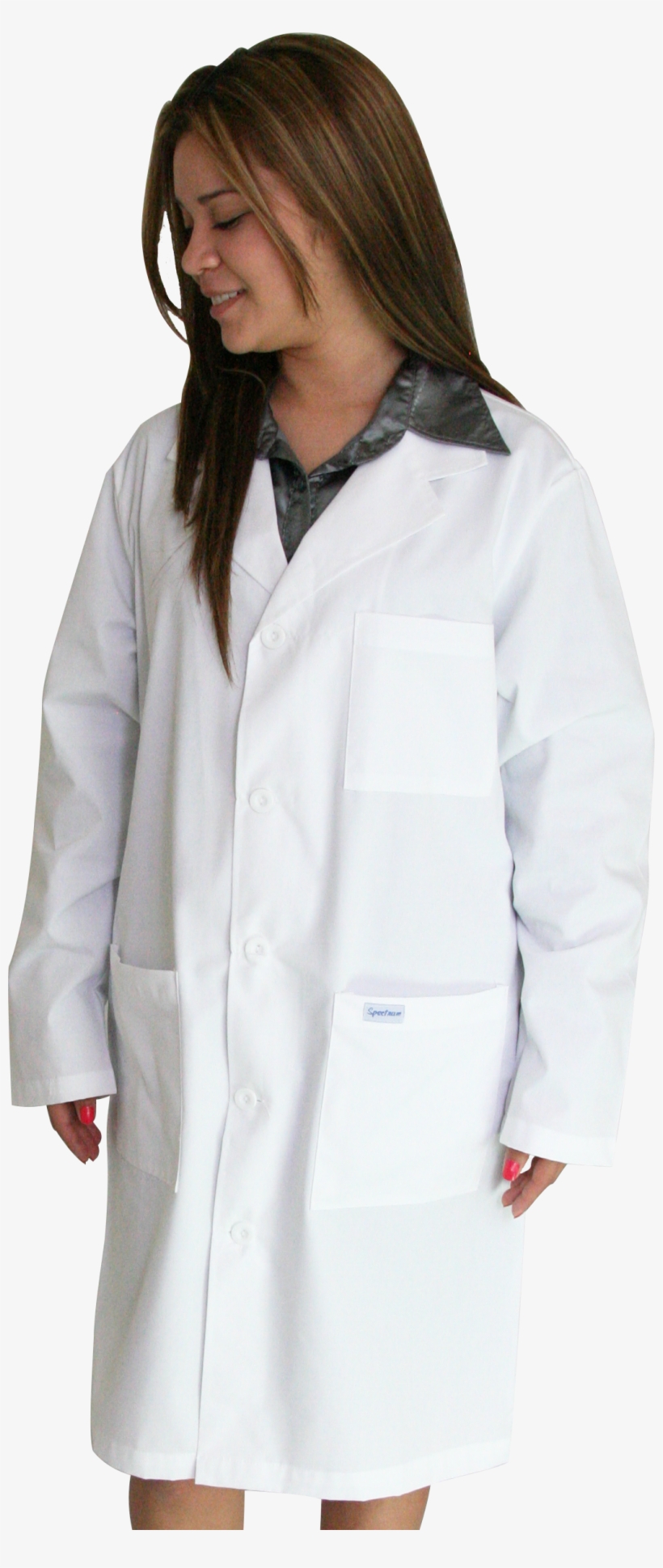 40” Unisex Lab Coat 40” Length Three Pockets Two Button - Girl, transparent png download