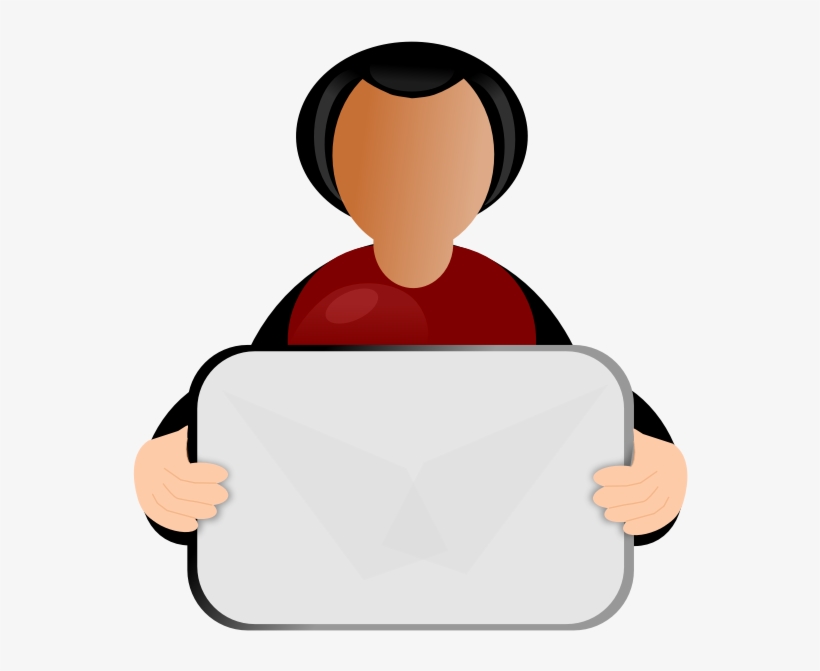 Clipart Royalty Free Download Person Clip Art At Clker - Person Holding Sign Clipart, transparent png download