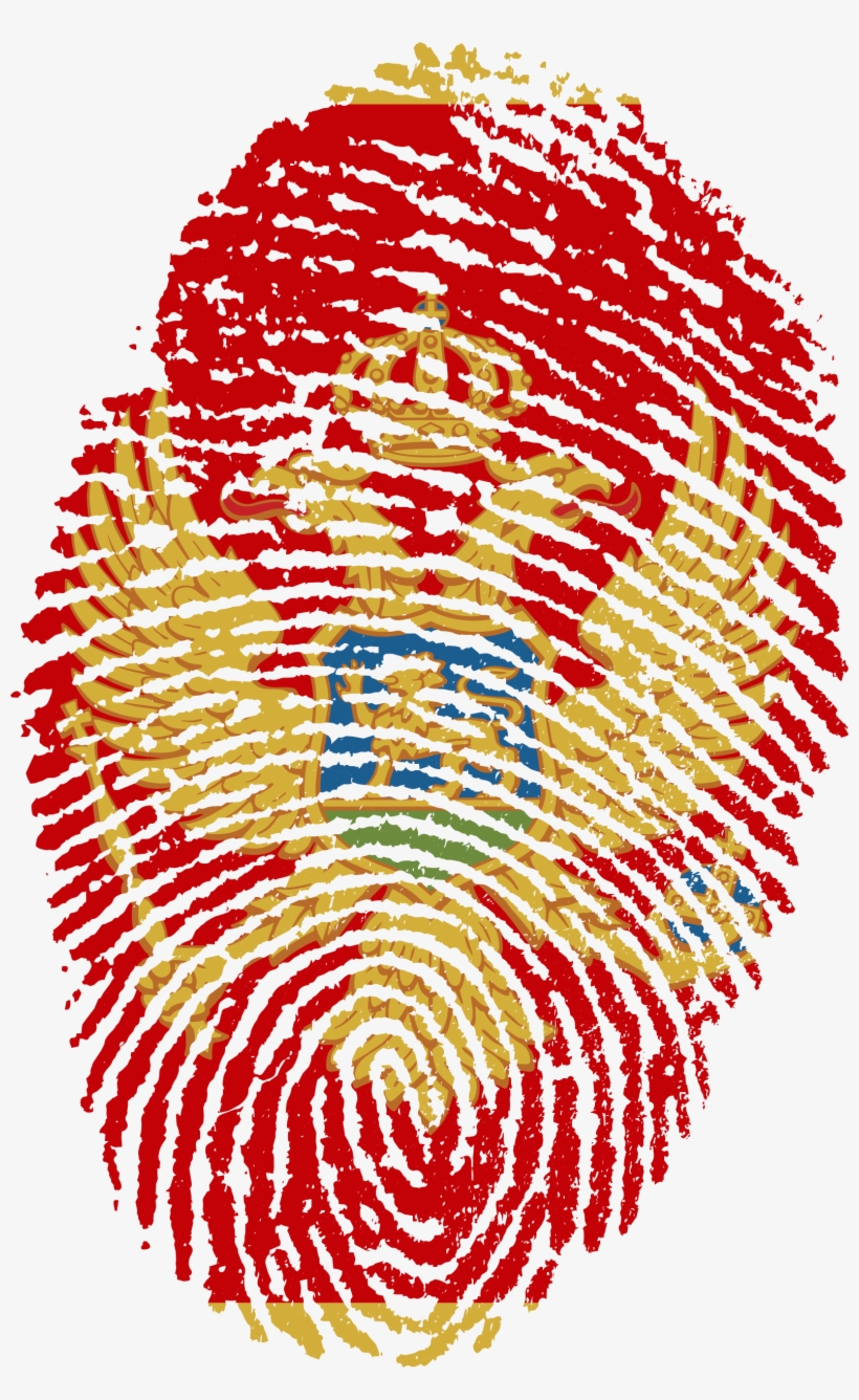 Montenegro Flag Fingerprint Country 662104 - India Citizenship, transparent png download