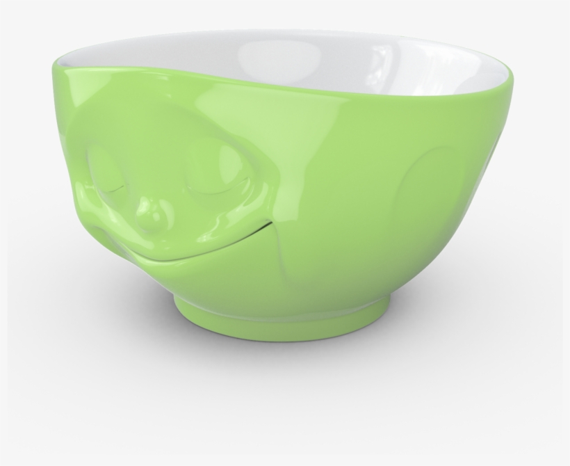 Green Happy Face Bowl - Ceramic, transparent png download