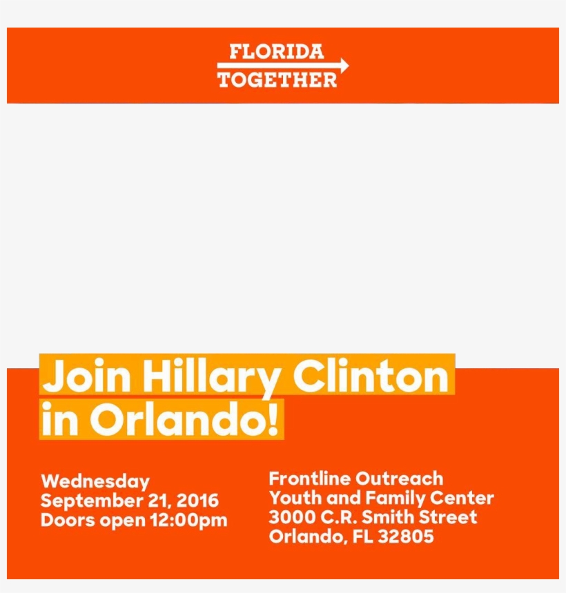 Join Hillary Clinton In Orlando 14287946 - Tan, transparent png download