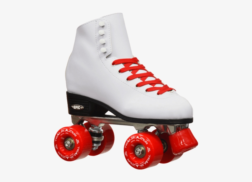 Epic Skates Classic White And Red Roller Skates, transparent png download