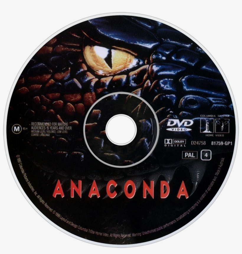 Anaconda Dvd Disc Image - Anaconda 1997, transparent png download