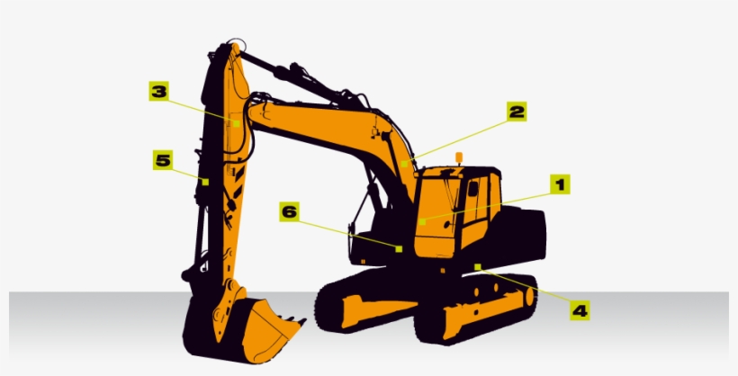 Clipart Transparent Excavator Clipart Bucket - Excavator Sensors, transparent png download