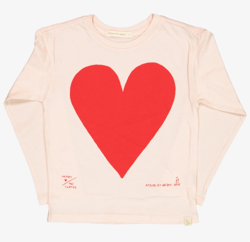 Atsuyo Et Akiko Long Sleeve Tee Carte Heart - Love, transparent png download