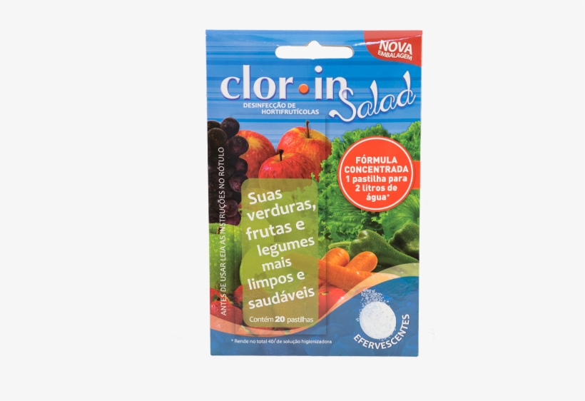 Clor-in Salad Higienizador De - Hipoclorito De Sodio Pastilha, transparent png download