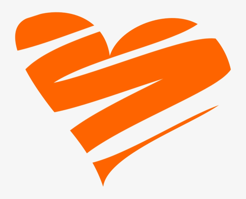 Orange Hearts - Portable Network Graphics, transparent png download