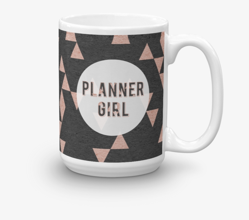 Rose Gold Triangle 'planner Girl' Mug - Mug, transparent png download