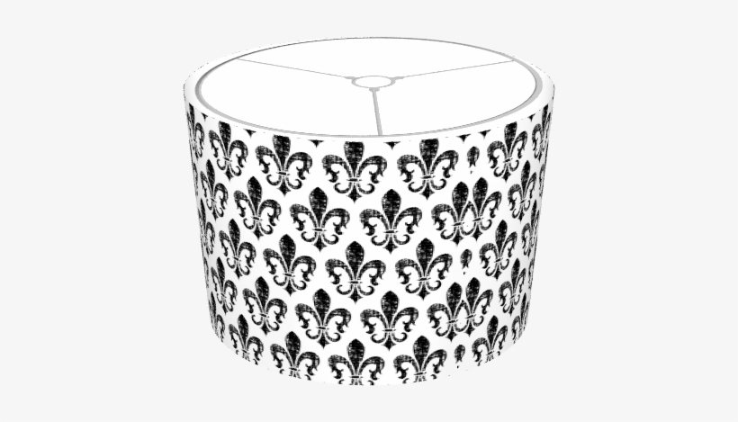 Distressed Fleur De Lis Black And White Lampshade - Anti-corruption Party, transparent png download