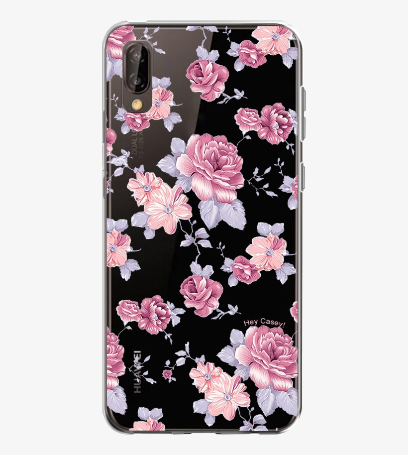 Pink Vintage Roses Phone Case Covers For Iphone, Samsung, - Mobile Phone, transparent png download