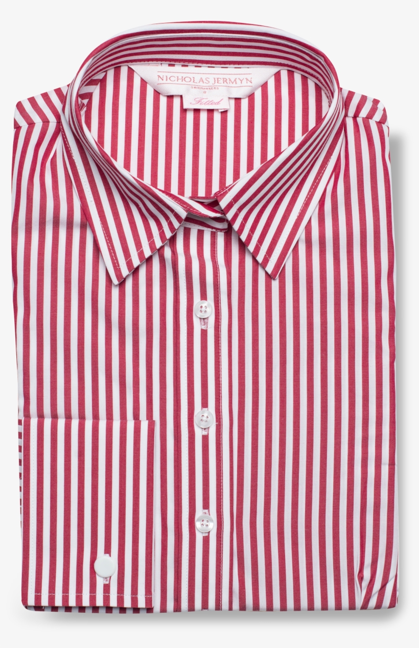 Bold Stripe Shirt Red Women's Business Shirt - Camicie Uomo Botton Down Barba, transparent png download