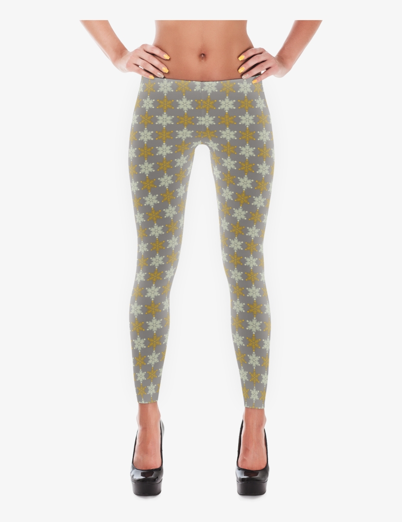Snowflakes Leggings Roserider - Slim Thick Leggings, transparent png download
