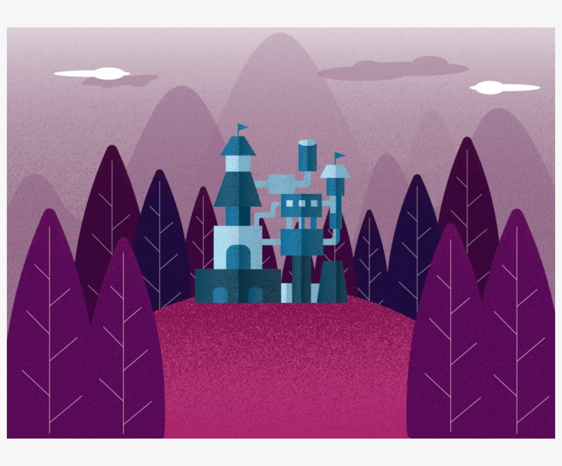 Castle Art Illustrator Flat Vector Design Illustration - Illustration, transparent png download