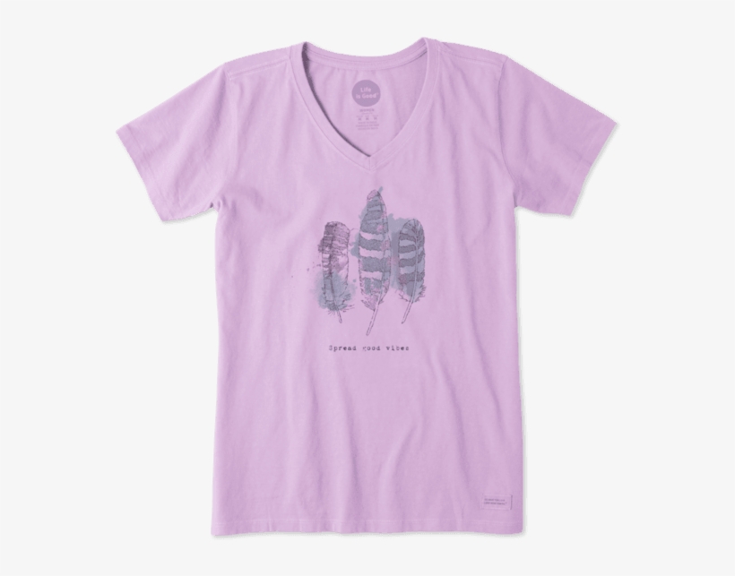 Women's Engraved Feathers Crusher Vee - Nurse Retro, transparent png download
