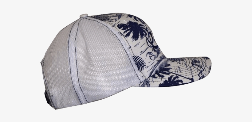 Navy Island Print W/white Mesh Back Rip A Lip Cap - Baseball Cap, transparent png download