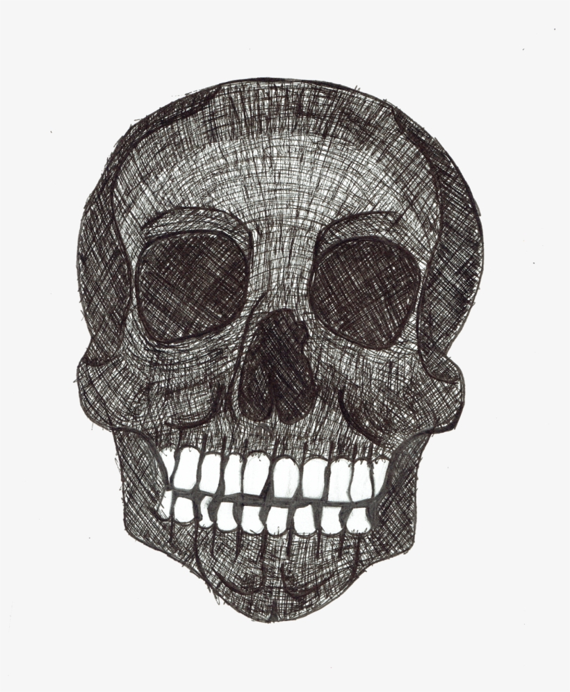 Banner Royalty Free Drawing Mediums Skull - Skull, transparent png download