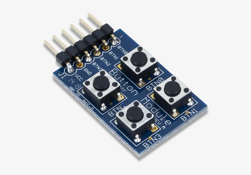 The Digilent Pmod Btn Gives Users Four Momentary Push-buttons - Digital Potentiometer, transparent png download