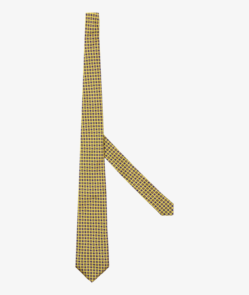 Corbata Italiana Cuadro Y Flores En Seda Natural - Pattern, transparent png download