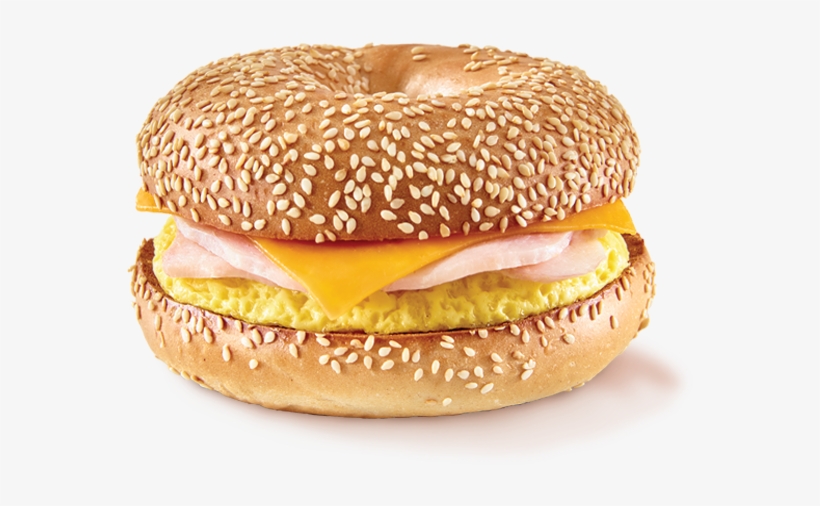 Bagel Breakfast Sandwiches - Fast Food, transparent png download