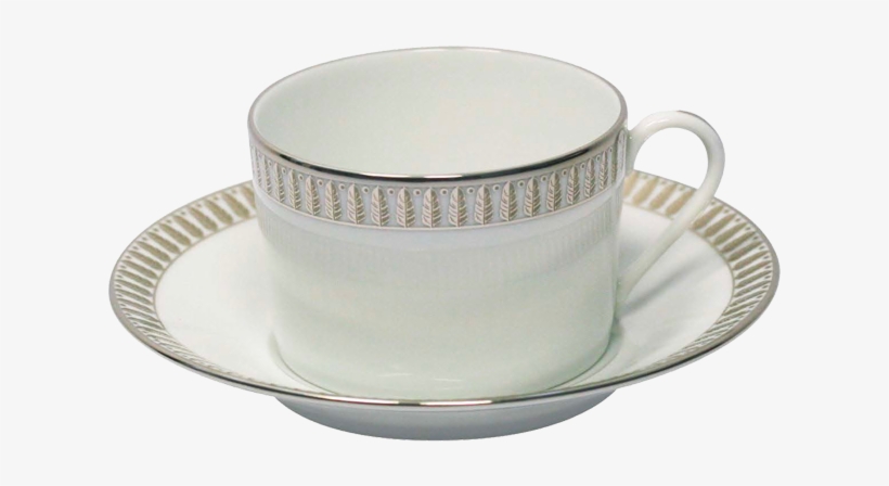 Plumes Tea Cup & Saucer - Cup, transparent png download