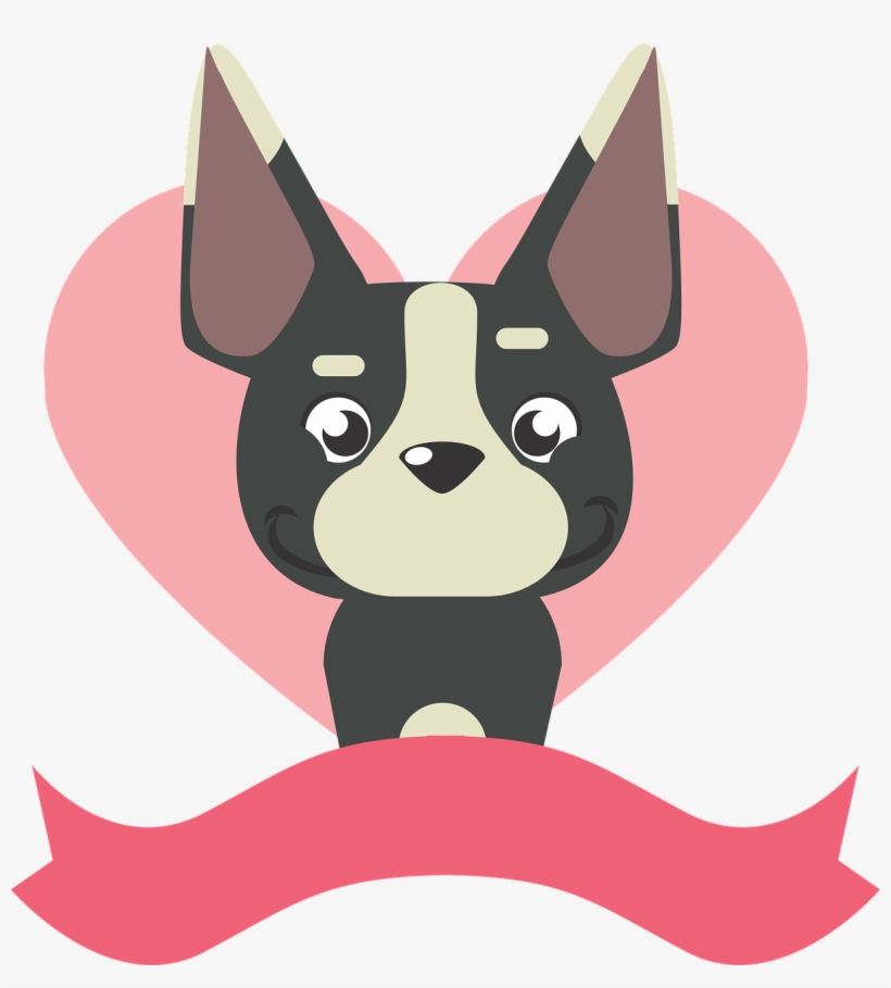 Boston Terrier Clipart Fancy - Dog Love Vector Png, transparent png download