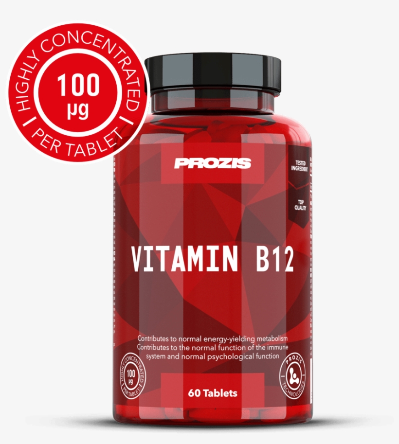Prozis Vitamin B12 100mcg - Bottle, transparent png download