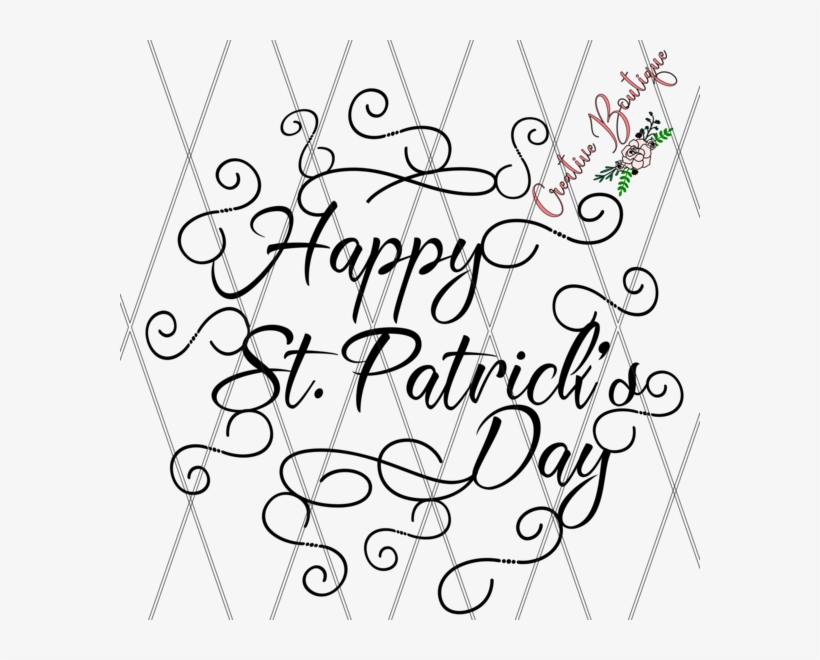 Happy St Patrick's Day - Line Art, transparent png download