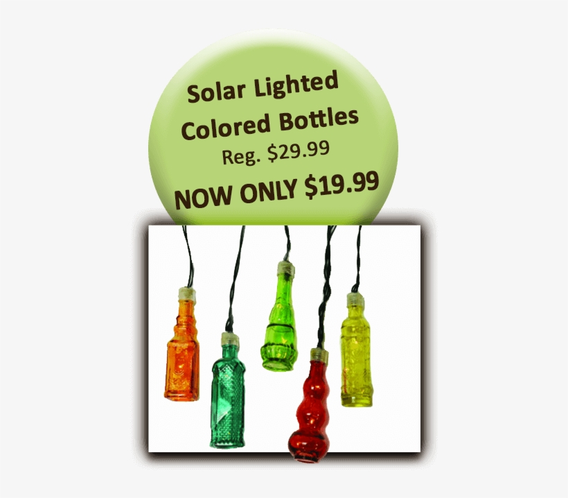 Solar Lighted Bottles - Poster, transparent png download