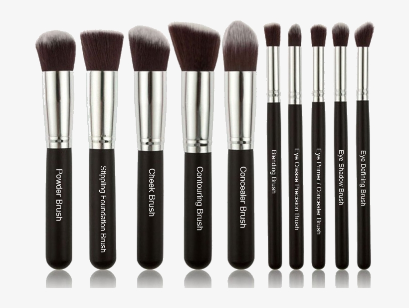 Premium Synthetic Kabuki Cosmetic Makeup Brush Set 10 Brochas Para