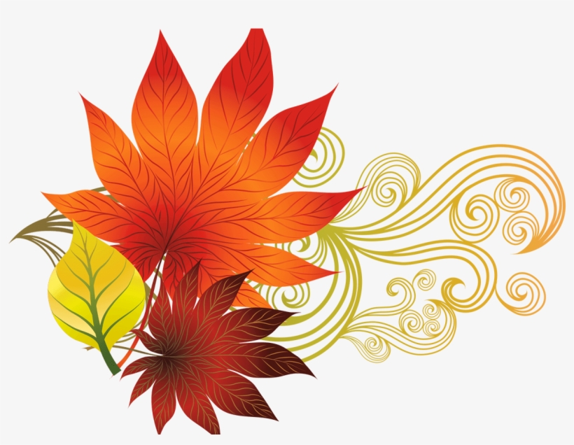 19 Leaf Border Jpg Transparent Library Huge Freebie - Fall Leaves Music Notes, transparent png download