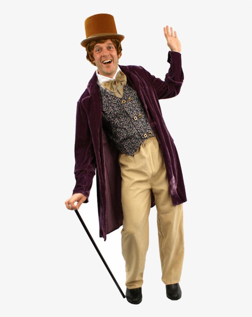 Adult Willy Wonka Classic Chocolate Man - Charlie And The Chocolate Factory Book Costume, transparent png download