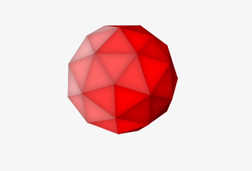 Red Geometric Ball Png Image Free Download - Triangle, transparent png download