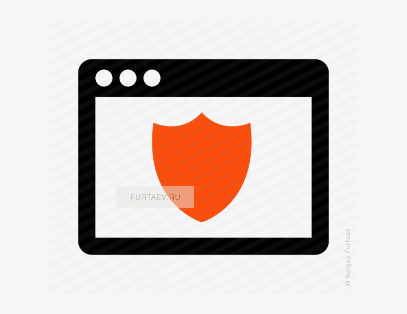 Vector Icon Of Shield Over Application Screen - Emblem, transparent png download
