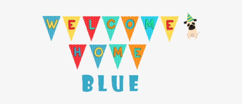 Διακοσμητική Γιρλάντα Welcome Home Με Θέμα Σκυλάκι - Triangle, transparent png download